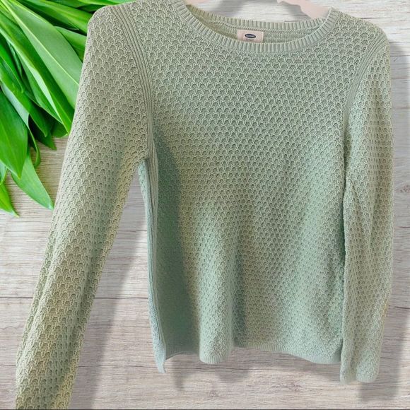 5for$15 ❤️ mint green honeycomb sweater - Picture 1 of 4